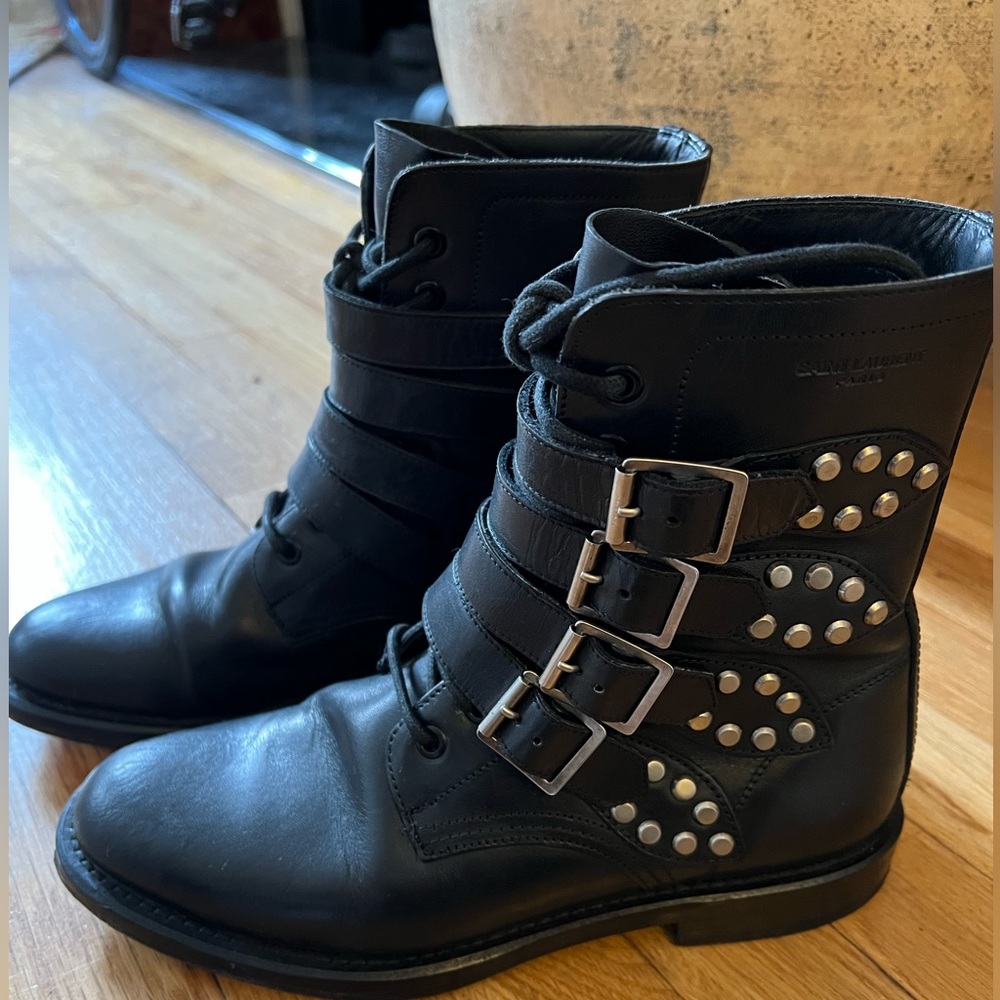 Saint Laurent Buckle Boots